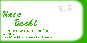 mate bachl business card